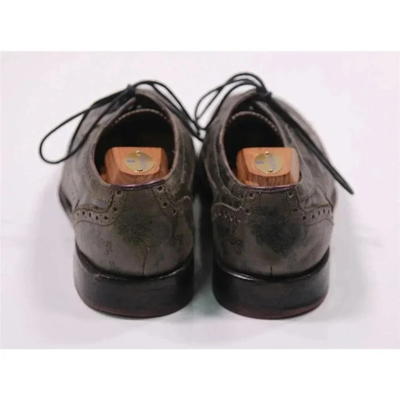 Ted Baker Brown/Black Paisley Wingtip Oxford Leather Dress Shoes Men\'s 8.5 main image 5